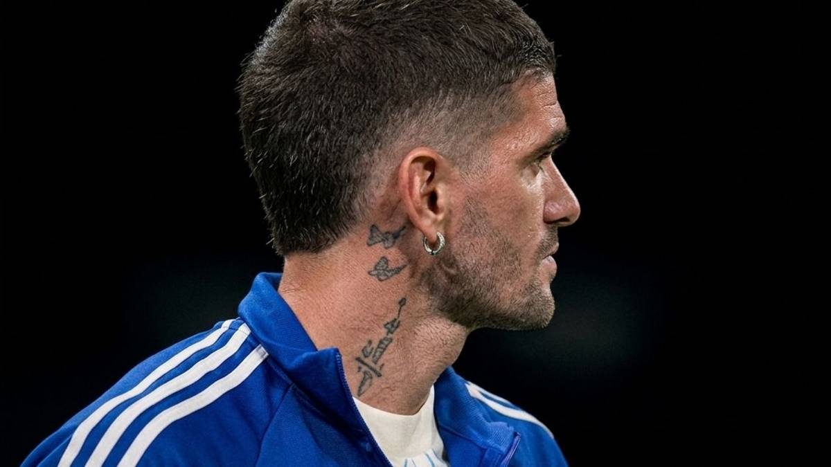 La sugerente cara de Rodrigo de Paul en medio de su cábala previa al partido contra Inglaterra