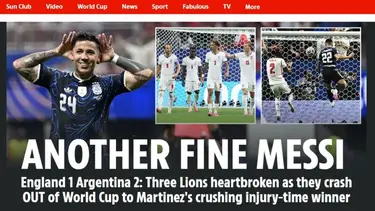 Así reaccionaron los diarios ingleses al triunfo de Argentina sobre Inglaterra
