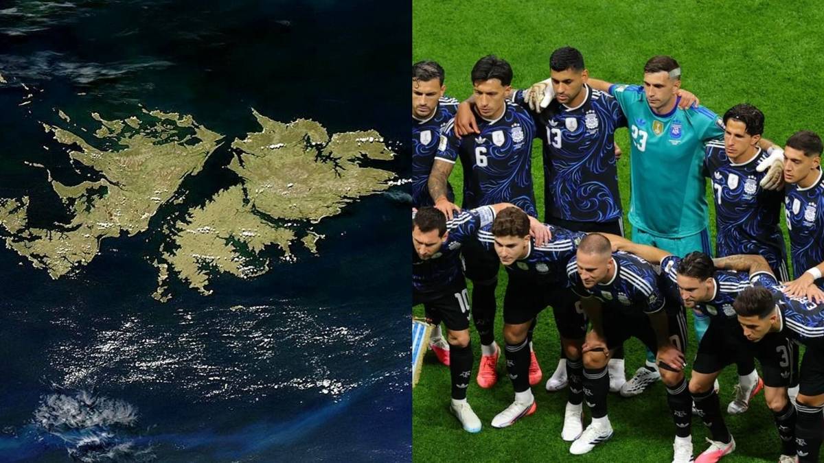No se vio en TV: la Selección desplegó una bandera de las Malvinas