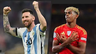 Lionel Messi y Lamine Yamal Lionel Messi y Lamine Yamal