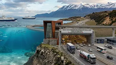 El ambicioso megaproyecto para unir Tierra del Fuego con el continente mediante un túnel bajo el mar El ambicioso megaproyecto para unir Tierra del Fuego con el continente mediante un túnel bajo el mar