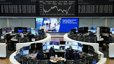 Las bolsas europeas caen ante presión tecnológica y tensión en Oriente Medio Las bolsas europeas caen ante presión tecnológica y tensión en Oriente Medio