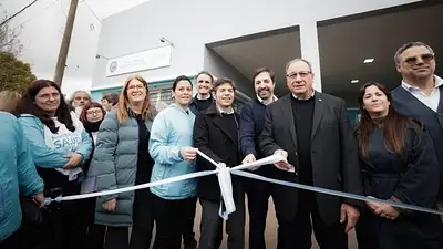 Axel Kicillof inaugurando obras Axel Kicillof inaugurando obras