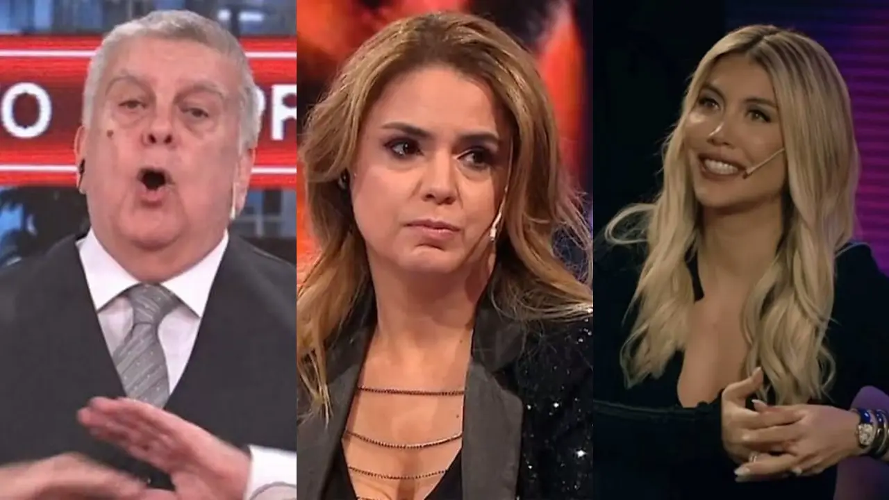 Marina Calabró, Wanda Nara y Luis Ventura.