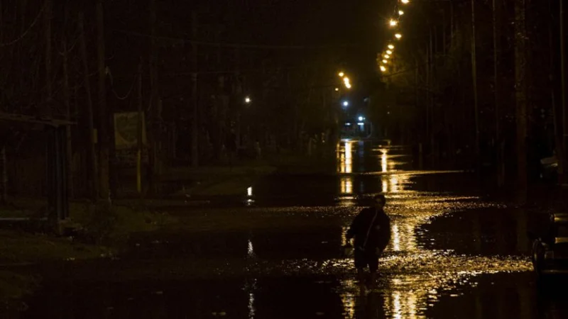 La sudestada provocó inundaciones en Quilmes