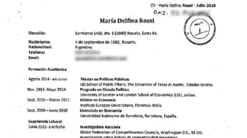 Tras el cruce, Aníbal le envió el currículum de Delfina Rossi a Novaresio