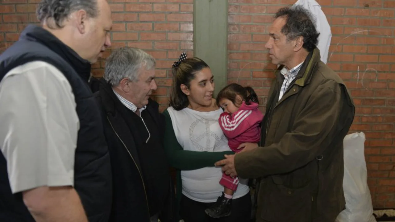 Scioli: "Algunos buscan sacar un rédito politico de las inundaciones"