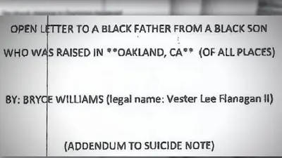 Virginia: en una extensa carta, Bryce Williams explicó por qué mató a los periodistas Virginia: en una extensa carta, Bryce Williams explicó por qué mató a los periodistas