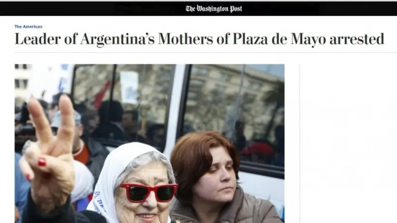 Los diarios del mundo se hicieron eco del pedido de detención de Hebe de Bonafini