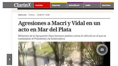 El título de Clarín sobre la represión que defiende a Macri El título de Clarín sobre la represión que defiende a Macri