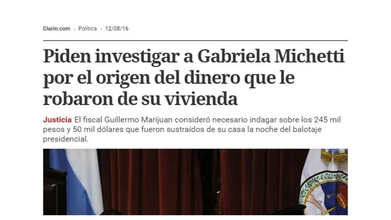 La curiosa cobertura de Clarín sobre la imputación de Michetti