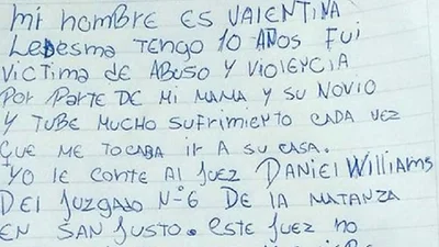 La desesperada carta de una nena por la violencia de su madre La desesperada carta de una nena por la violencia de su madre