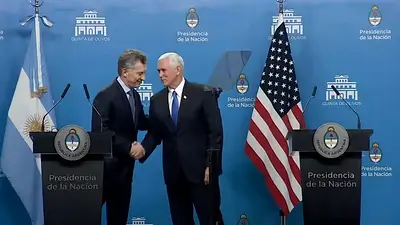 El vice de EE.UU. felicitó a Macri por "sus audaces programas de cambio" El vice de EE.UU. felicitó a Macri por "sus audaces programas de cambio"
