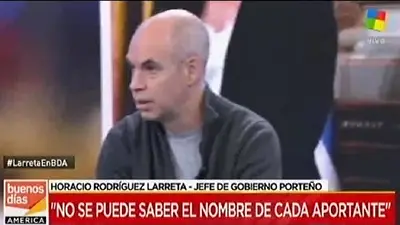 Aportantes truchos: la increíble reacción de Larreta cuando le hicieron una pregunta Aportantes truchos: la increíble reacción de Larreta cuando le hicieron una pregunta
