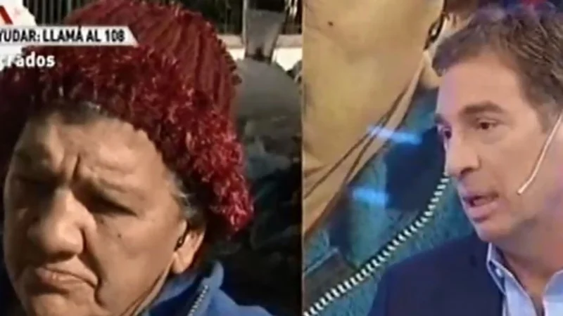 Una mujer indigente dejó en ridículo a Santilli en vivo: "solo se aparecen para reprimirnos"