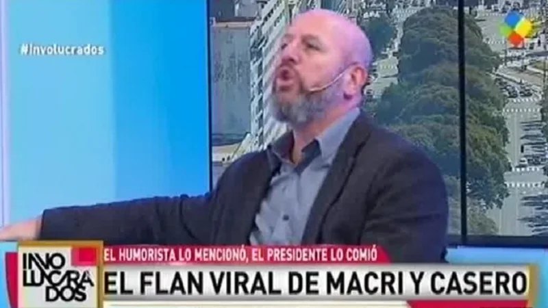Wolff utilizó la idea del "flan" de Casero y se burló de la tragedia en Moreno