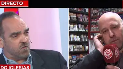 Un kioskero cruzó al aire a Fernando Iglesias por la crisis económica Un kioskero cruzó al aire a Fernando Iglesias por la crisis económica