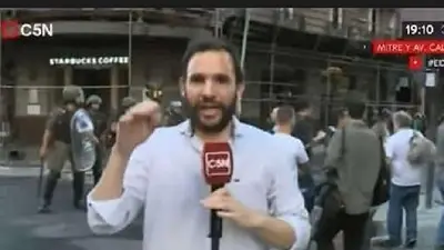 Agredieron a un cronista de C5N durante la marcha del 21A Agredieron a un cronista de C5N durante la marcha del 21A
