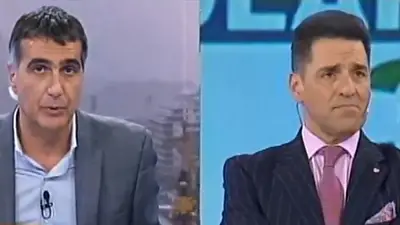 Las caras de Iudica y Laje al momento en que se disparaba el dólar Las caras de Iudica y Laje al momento en que se disparaba el dólar