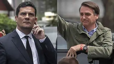 El chiste de Bolsonaro a Moro: "¿Lula libre?" El chiste de Bolsonaro a Moro: "¿Lula libre?"