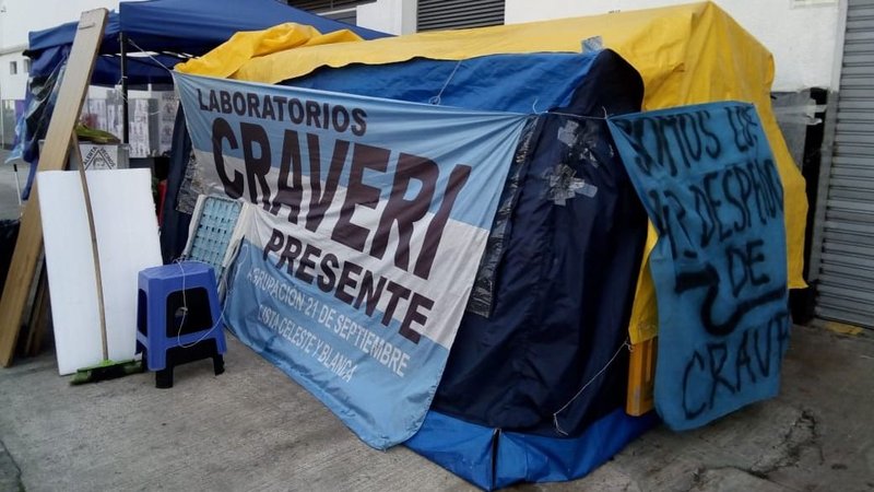 Despidos en Craveri S.A: Cinco meses de acampe y ninguna respuesta