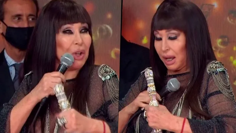 El accidente de Moria Casán al aire del Cantando 2020: "Se me escapa una"