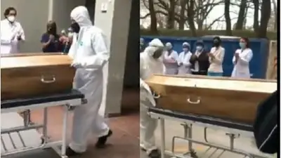 Desgarrador video: así despiden a una enfermera que murió de Coronavirus Desgarrador video: así despiden a una enfermera que murió de Coronavirus