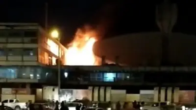 Feroz incendio en el tradicional casino de Necochea Feroz incendio en el tradicional casino de Necochea