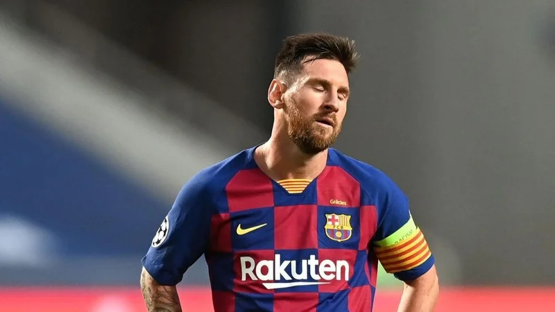 Lionel Messi lamentándose