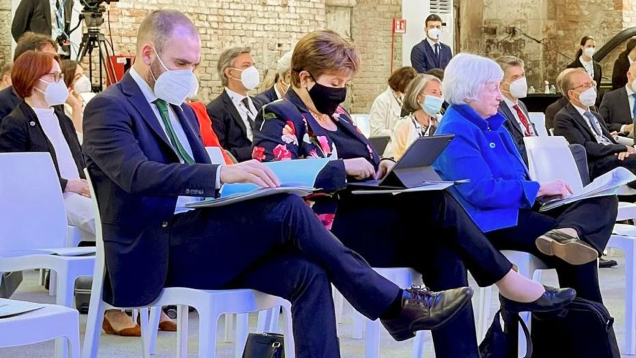 Martín Guzmán y Kristalina Georgieva 