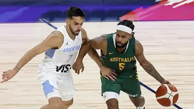Facundo Campazzo ante Australia, en un partido con la Selección Argentina de Básquet Facundo Campazzo ante Australia, en un partido con la Selección Argentina de Básquet