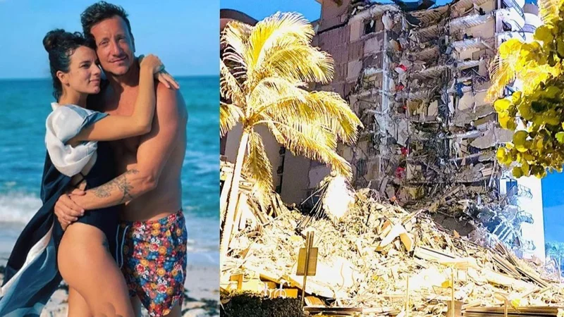 Nico Vázquez, Gimena Accardi, derrumbe en Miami