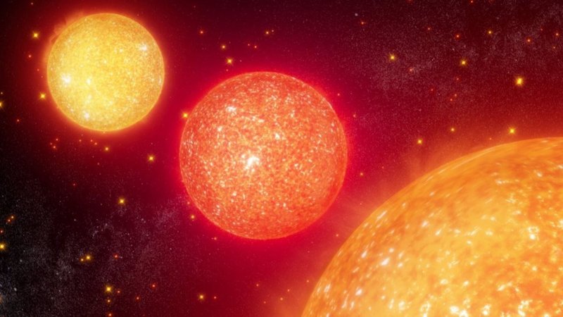Espectacular aparición de estrellas gigantes rojas en el cielo