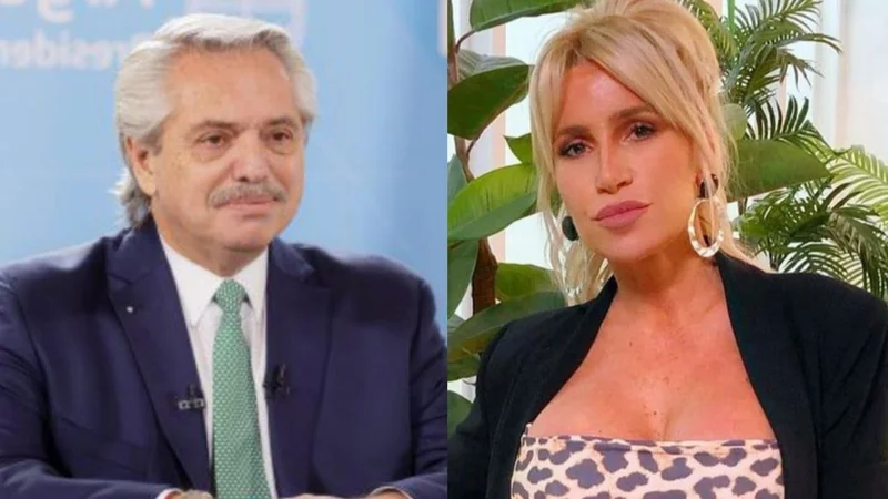 Alberto Fernández y Florencia Peña.