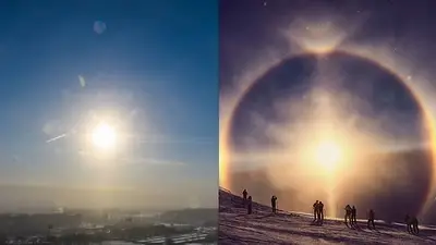 Halo solar, el fenómeno natural que sorprendió a miles de habitantes en Moscú Halo solar, el fenómeno natural que sorprendió a miles de habitantes en Moscú
