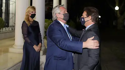 Alberto Fernández recibió a Lacalle Pou en Olivos Alberto Fernández recibió a Lacalle Pou en Olivos