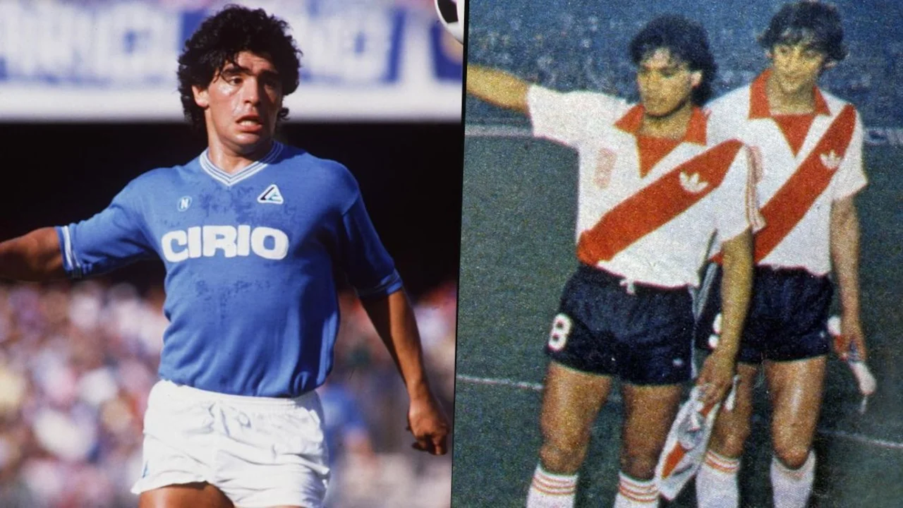 Diego Maradona debutó con la camiseta de Napoli en un amistoso ante River