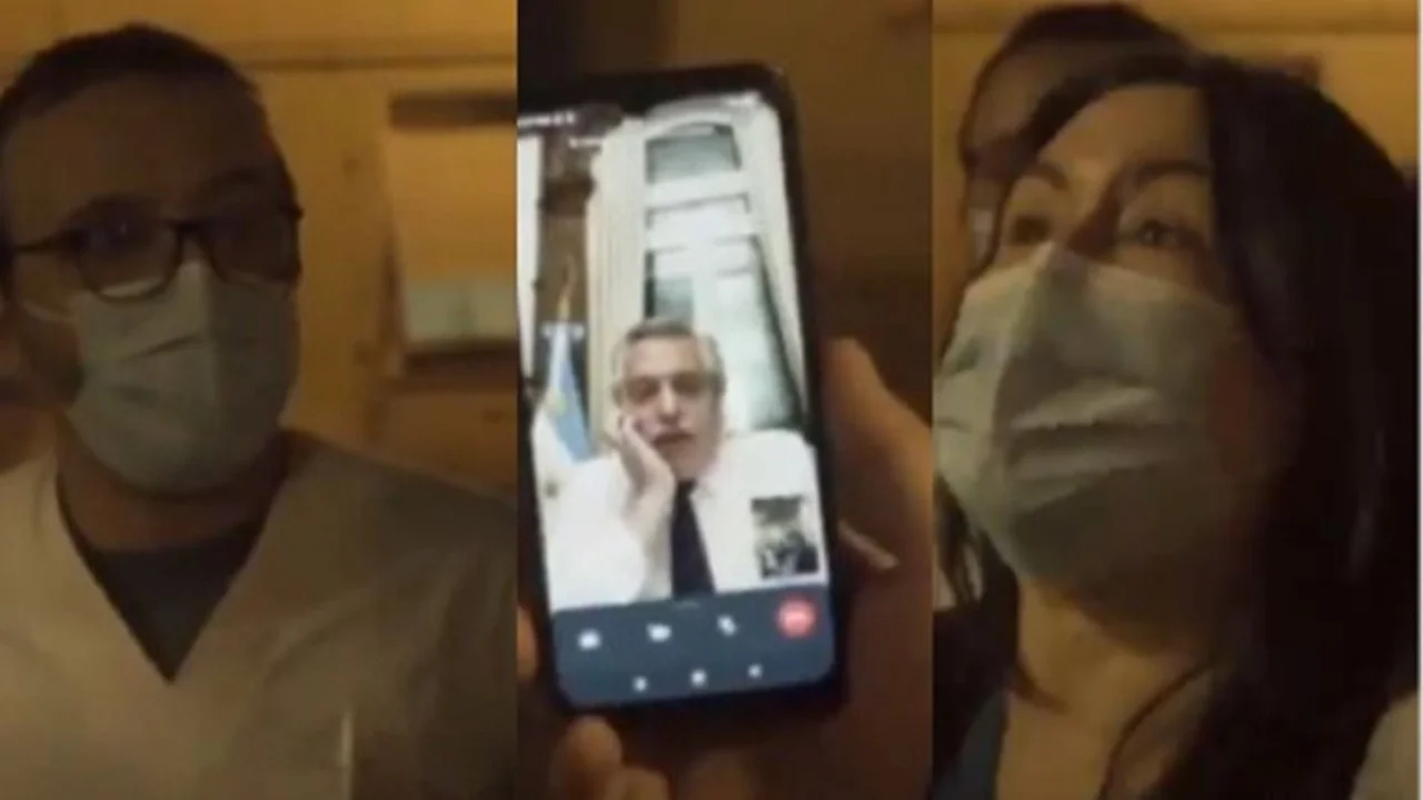Alberto Fernández habló con médicos y enfermeros porteños que cruzaron a Larreta
