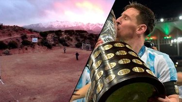 Hizo un estadio en honor a Messi en plena montaña y se hizo viral