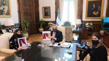 Alberto Fernández recibió a la familia de Guadalupe Lucero