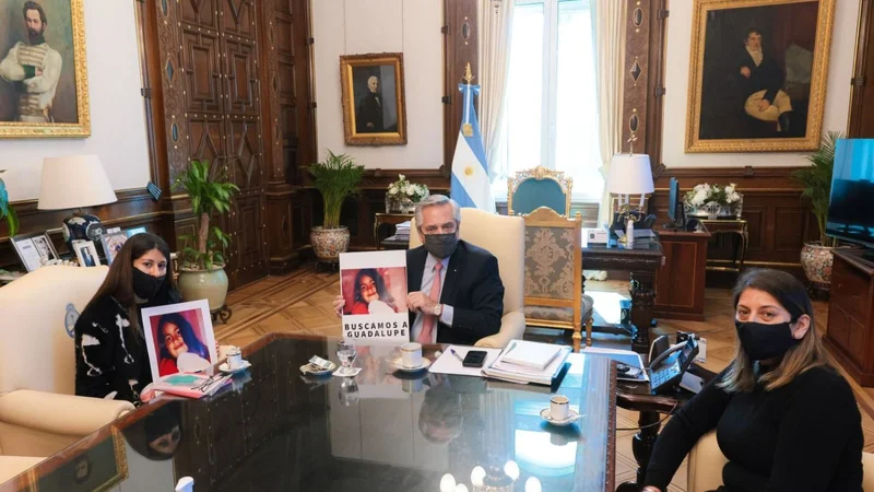 Alberto Fernández recibió a la familia de Guadalupe Lucero, la niña desaparecida en San Luis
