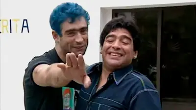 Diego Maradona. Rodrigo Bueno. Diego Maradona. Rodrigo Bueno.