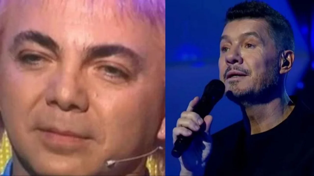 Cristian Castro vestido de San Lorenzo en Canta Conmigo Ahora. Marcelo Tinelli en Canta Conmigo Ahora por El Trece.