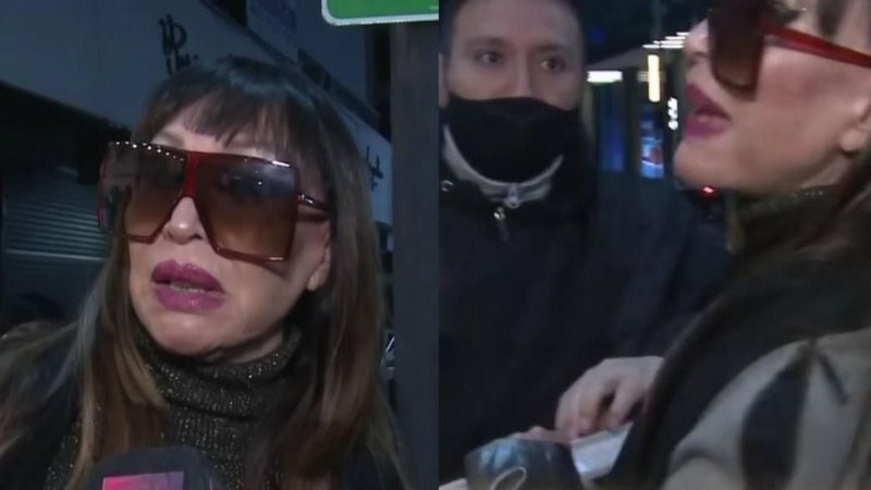Moria Casán enojada con el móvil de LAM. Moria Casán abandonó el móvil del programa de Ángel De Brito.