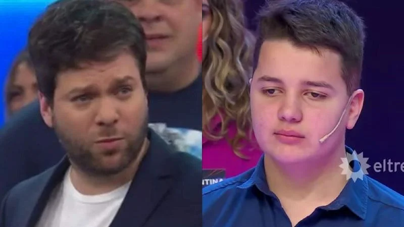 Guido Kackza, sorprendido con un participante ciego en Los 8 Escalones