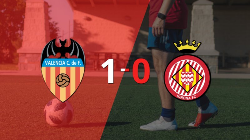 Girona no pudo en su visita a Valencia y cayó 1-0