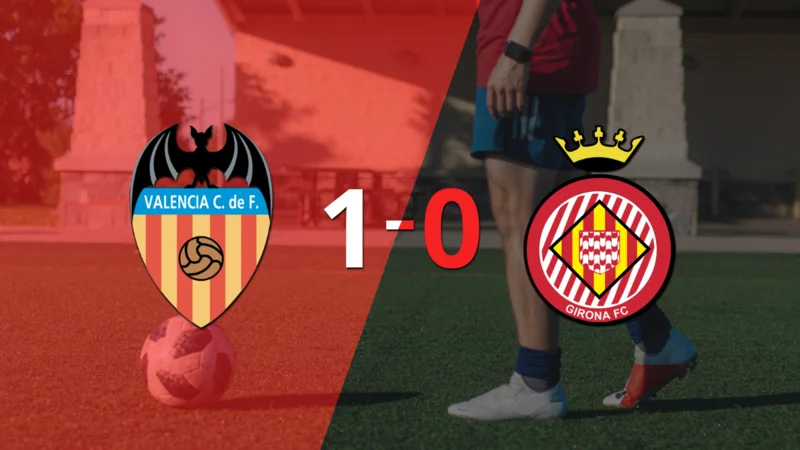 Girona no pudo en su visita a Valencia y cayó 1-0