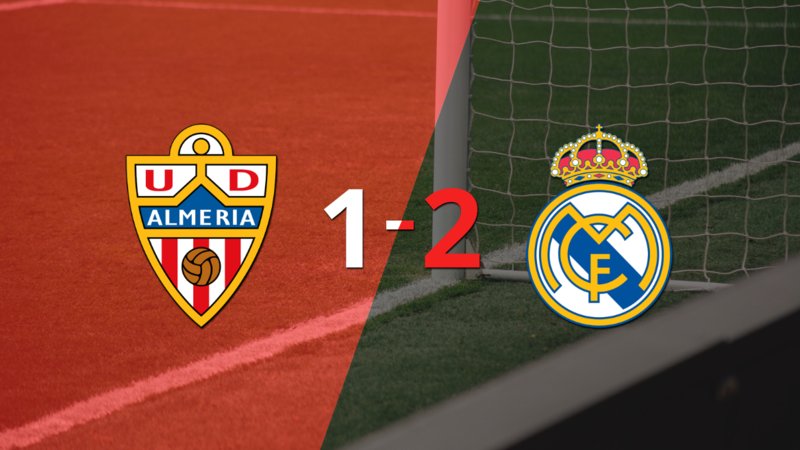 Real Madrid ganó por 2-1 en su visita a Almería