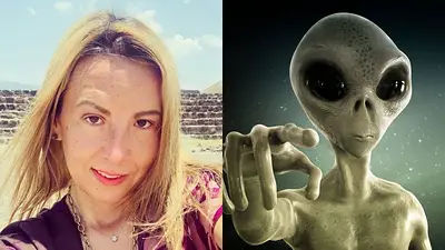Mafe Walker, la mujer que asegura hablar en alienígena. Mafe Walker, la mujer que asegura hablar en alienígena.