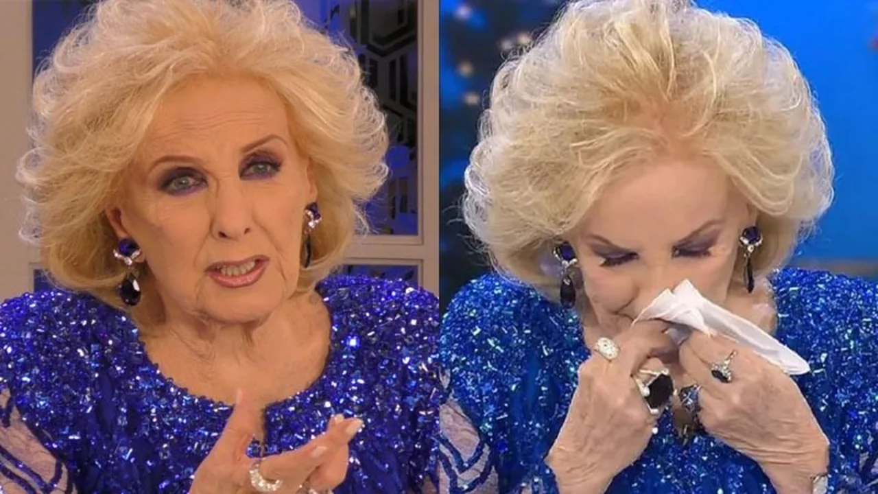 Mirtha Legrand llorando